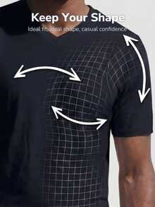 TekDrob Anti-Odor Regular T-Shirt With V Neck - Black - View 4