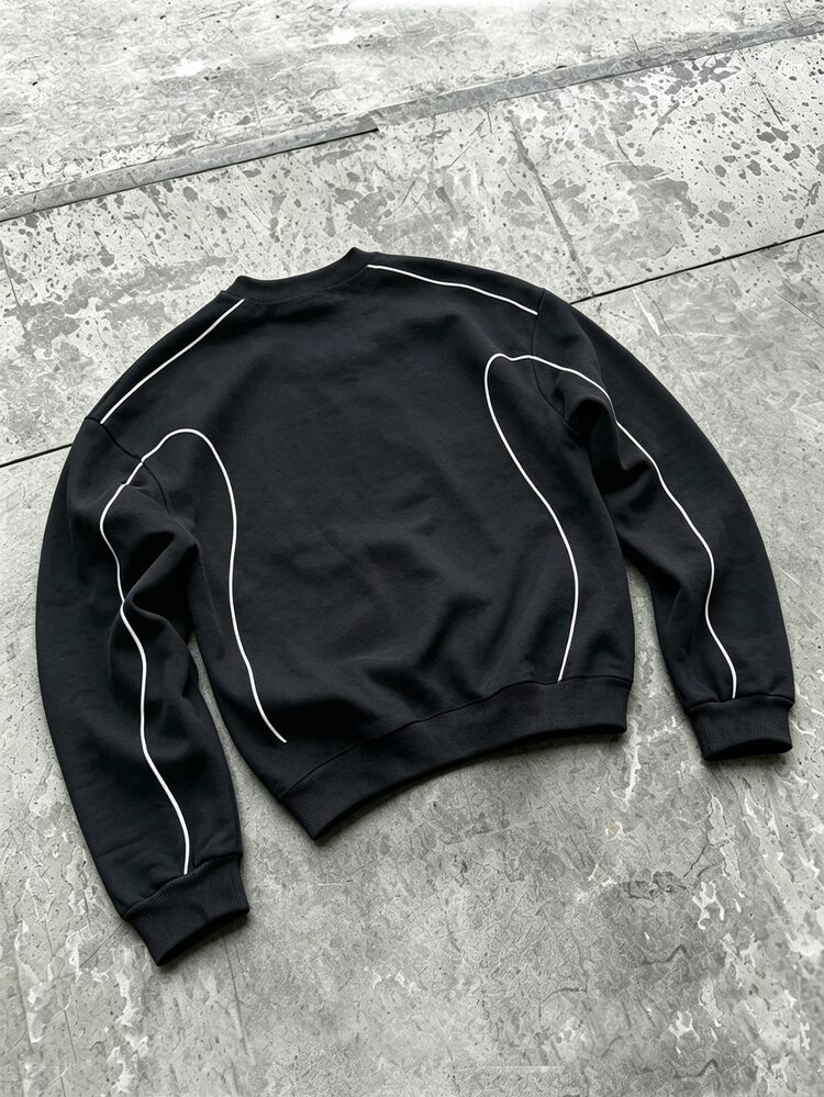 Tween Boy Fashion Minimalist Comfortable Crew Neck Sweatshirt, English Slogan Graphic Design, Patchwork Full Print Pattern Design, Suitable For Holiday Gatherings And Parties, Relaxed And Comfortable, 5-15° Boys Spring/Autumn/Winter First Choice, Spring/Autumn/Winter Streetwear, Casual Outfits For And Back To School Gatherings - Multicolor - View 2