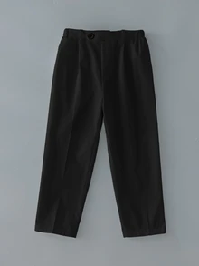 PrepCrw Young Boy White Trousers With Buckle Waist, Suitable For Party, Holiday, Gatherings - Black - View 5