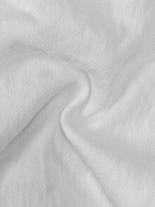 EMERY ROSE Women's Plain V-Neck Casual Daily Autumn Blouse Vacation White - White - View 5