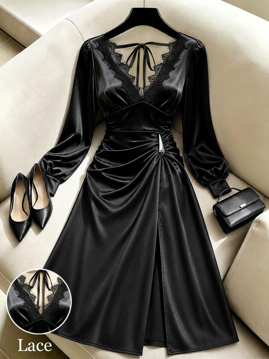 Franclia Vestidos Tallas Grandes - Negro - Ver 1