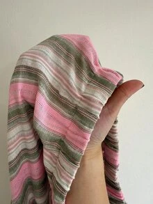 GalTyme 大码女式腰带条纹阔腿裤 - 彩色 - 查看 7