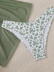 Swim Mod Women's Halter Backless Tie Bikini Top And Bottom Swimwear Set For Summer Beach Vacation - Green - View 4