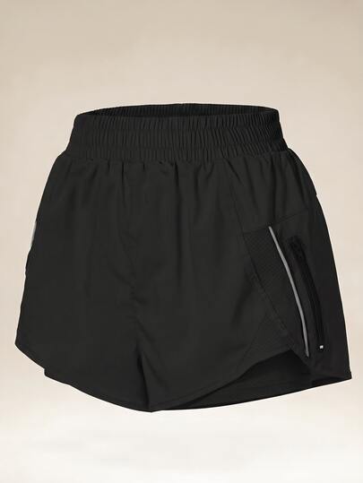 Eassivo Eassivo Solid Zip Pocket Sports Shorts Sweater Shorts