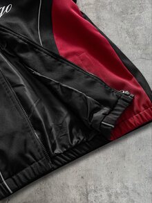AXEPEAK Men's Zipper Long Sleeve Jacket And Drawstring Waist Pocket Pants Set - Black - View 14