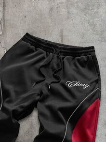 AXEPEAK Men's Zipper Long Sleeve Jacket And Drawstring Waist Pocket Pants Set - Black - View 7