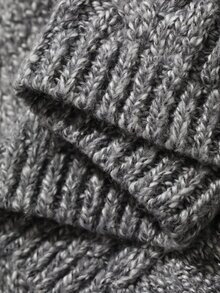 Dazy Kids Baby Girl Autumn/Winter Cable Knit Casual Spaghetti Strap Dress - Grey - View 7