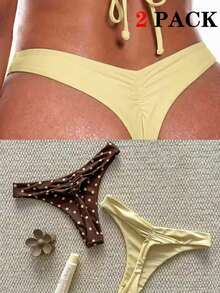 Swim SXY Celana Bikini Wanita Seksi 2 Warna untuk Liburan Pantai, Musim Panas - MultiWarna - View 5