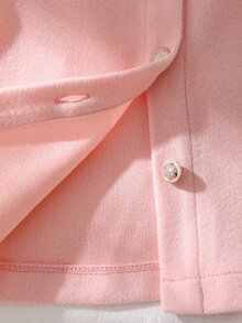 Baby Girl Autumn/Winter Sleeveless Hooded Overcoat - Pink - View 6
