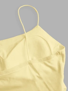 Tseoso 2pcs/Set Women's Cotton Casual Minimalist Comfortable Daily Commute Versatile All-Match Fitted Ruched Tank Top Set With Padded Cups, Suitable For Summer Outings - Multicolor - View 4