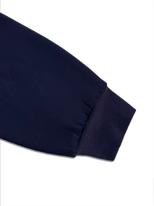 SHEIN Sweatshirt Wanita Musim Semi/Gugur dengan Leher Asimetris, Bahu Berkerut, Hiasan Renda, Lengan Panjang Longgar, Cocok untuk Acara Malam Hari, Warna Biru Tua - Navy Blue - View 9