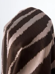 Lyckli Maternity Fashion Vacation Zebra Print Dress Fall - Multicolor - View 8
