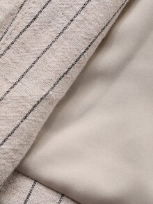 Dazy Plus Korean Style Striped Loose Office Wear Spring/Autumn New Blazer Jacket - Apricot - View 7