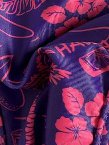 Elavelle Springbreak Printed Spaghetti Strap High Cut Shorts Sexy Bikini Swimwear Sets For Women, Summer - Multicolor - View 7