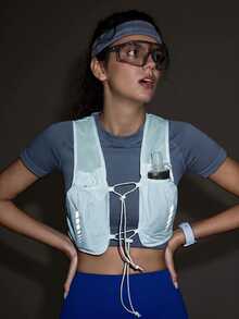 Exploreva Exploreva Women's Adjustable Design Pocket Outdoor Vest - Baby Blue - View 2