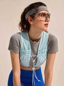 Exploreva Exploreva Women's Adjustable Design Pocket Outdoor Vest - Baby Blue - View 6