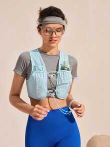 Exploreva Exploreva Women's Adjustable Design Pocket Outdoor Vest - Baby Blue - View 8