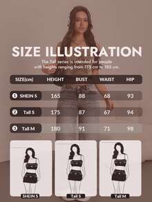 SHEIN Tall 女款波點印花寬腿鬆垮休閒牛仔褲 秋冬優雅Y2K可愛基礎時尚萬聖節圖案新年聖誕高個兒毛絨抓絨 - 黑色 - 查看 8