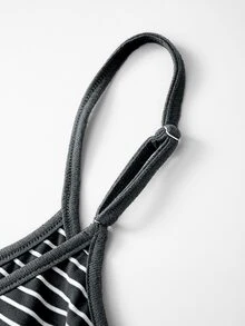 GlowEve CURVE 大尺碼針織素色前開扣開襟衫，條紋滾邊，修身版型，抽繩細節，優雅休閒通勤日常外套長褲 - 灰色 - 查看 6