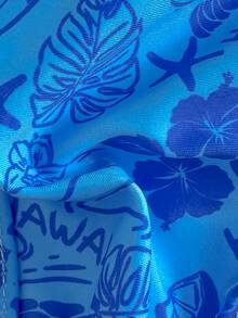 Swim Mod Set Bikini Seksi Wanita Springbreak Motif Bunga Acak dengan Tali Bahu Tipis dan Potongan Tinggi, Pakaian Pantai Musim Panas - MultiWarna - View 5