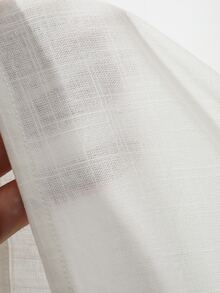 Dazy Plus Solid Color Loose Long Sleeve Casual White Shirt, Spring/Autumn - White - View 3
