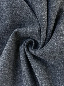 Easura Jaket Kasual Wanita Ukuran Besar Warna Abu-abu, Kancing Tunggal, Bahan Campuran Wol, Musim Dingin - Grey - View 7