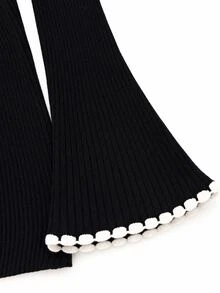 GlowEve CURVE Sweater Hitam Wanita Ukuran Besar, Atasan Lapisan Dasar Rajut Longgar Mode Baru Musim Dingin - Hitam dan Putih - View 6