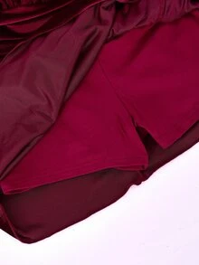 Tween Girl Red Sleeveless Homecoming Dress US Fall Style Fall Outfits Fall Dress - Burgundy - View 10