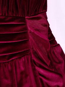 Tween Girl Red Sleeveless Homecoming Dress US Fall Style Fall Outfits Fall Dress - Burgundy - View 6