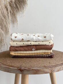 SHEIN Set 3 Potong Kemeja Kerah Berumbai untuk Bayi Perempuan, Musim Semi/Panas Musim Gugur Musim Dingin - MultiWarna - View 9
