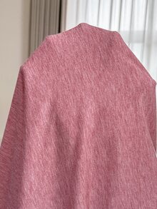Slowluna Solid Color Long Sleeve Outer Robe And Flutter Sleeve Dress Clothing - Pink - View 10