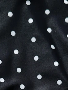 Elavelle Spring Break Women Polka Dot Random Print Spaghetti Strap Twist High Cut Sexy Bikini Swimwear Set, Summer Outfits - Black and White - View 6