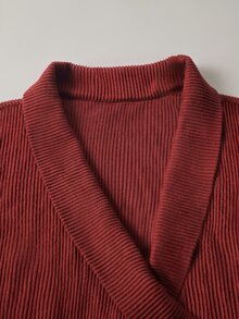 Holdful Holdful Women's Knitted Elegant Autumn T-Shirt - Red - View 4