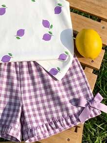 Baby Girl Casual Fashion Cute Flutter Sleeve Round Neck Top Suitable For Spring And Summer - Multicolor - View 3
