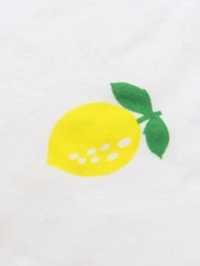 SHEIN Baby Girl Sweet Cherry And Lemon Print Camisole Top, Cherry And Lemon Plaid Sweet Floral Shorts, Fresh Summer Vacation Style, Suitable For Beach, Outings And Other Summer Holiday Wear - Multicolor - View 10