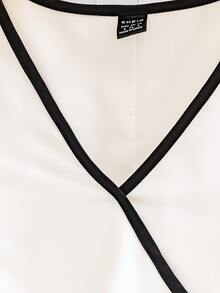 Selianne V-Neck Sleeveless Ruched Waist A-Line Elegant Summer Dress - White - View 7