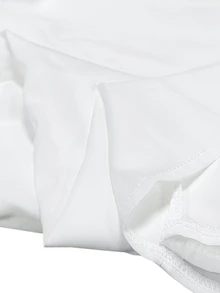 Selianne V-Neck Sleeveless Ruched Waist A-Line Elegant Summer Dress - White - View 8