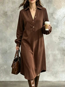 Holdful Holdful Women's Woven Casual Autumn Dress - Multicolor - View 1