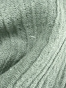 Linhara CURVE Plus Size Casual Textured V-Neck Single-Breasted Shirt Fall - Green - View 8