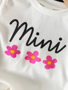 SHEIN 3pcs Baby Girls Cute Print Outfit Set - Multicolor - View 6