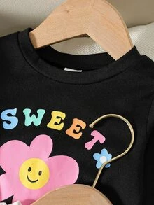 SHEIN 3pcs Baby Girls Cute Print Outfit Set - Multicolor - View 3