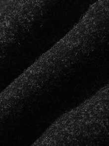 FRIFUL Women's Autumn Solid Color Wool Fabric Casual Versatile Shorts - Black - View 7