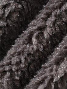 FRIFUL Women's Autumn Solid Color Lambswool Vest Regular Jacket - Grey - View 9