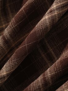 FRIFUL Women's Korean Style Plaid Ruffle Trim Skirt, College Style - Brown - View 10