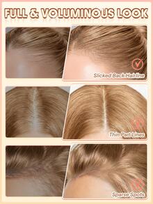 SHEGLAM HAIR قلم متعدد الاستخدامات 2 في 1 لزيادة كثافة الشعر، لون أشقر، يملأ خط الشعر، محدد عيون، حواجب، بودرة لتغطية خط الشعر، متعدد الاستخدامات، مقاوم للماء والعرق والزيوت، لون غني يدوم 24 ساعة، تغطية سريعة لجذور الشعر تدوم طويلاً - Blonde - مشاهدة 4