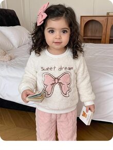 SHEIN Baby Girls Autumn Winter Pajamas - Pink - View 8