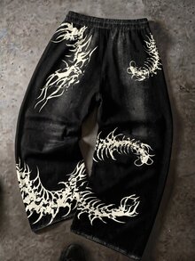 Gym Rark Men's Fashion Retro Print Sports Long Pants, Gym - Multicolor - View 2