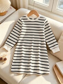 Elladie kids Gaun Gadis Muda - Hitam dan Putih - View 4