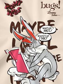 LOONEY TUNES X SHEIN 女款圓領短袖休閒T恤，滿版圖案印花 - 白色 - 查看 6