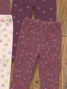 Kids 2PCS Young Girls Winter Leggings - Multicolor - View 8